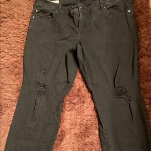 Distressed Black Boyfriend Jeans from Torrid